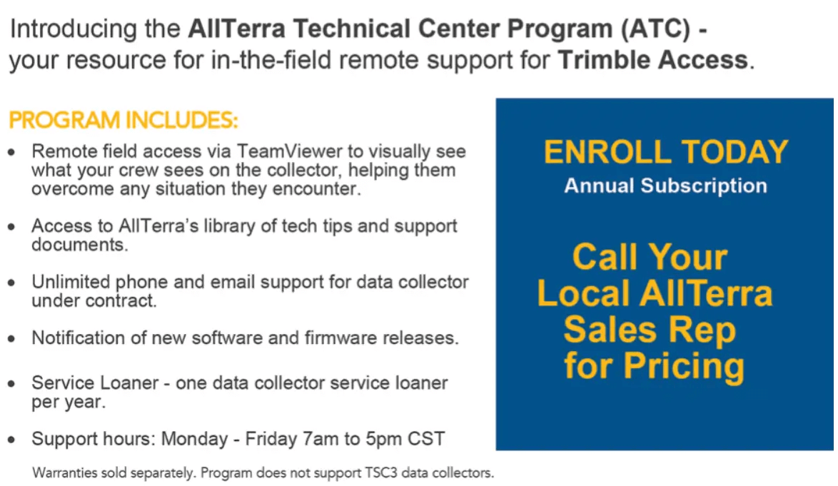 Trimble Access Renewal Promotion AllTerra Central